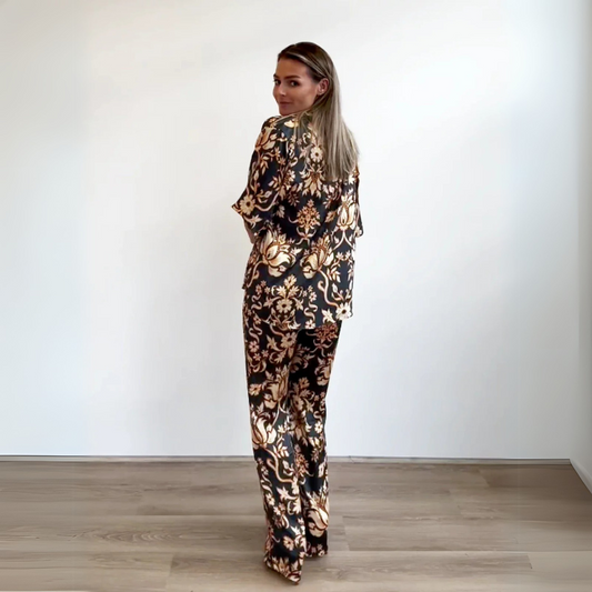 EMILY | GOLDEN MYSTERY LOTUS PAJAMA SET